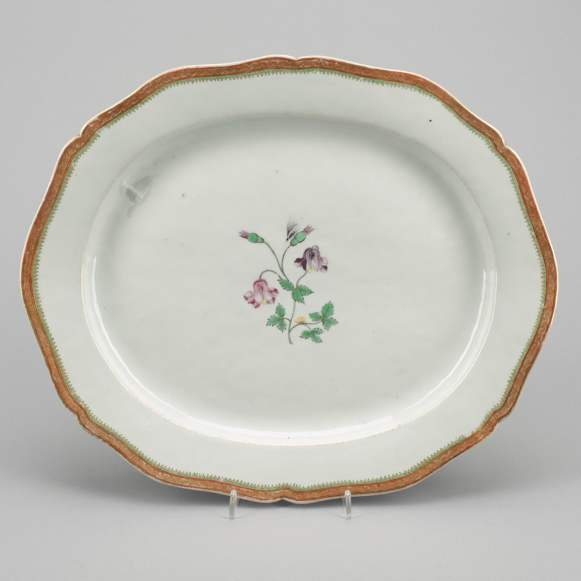 STEKFAT, porslin, Qing dynastin, Qianlong (1736-95).