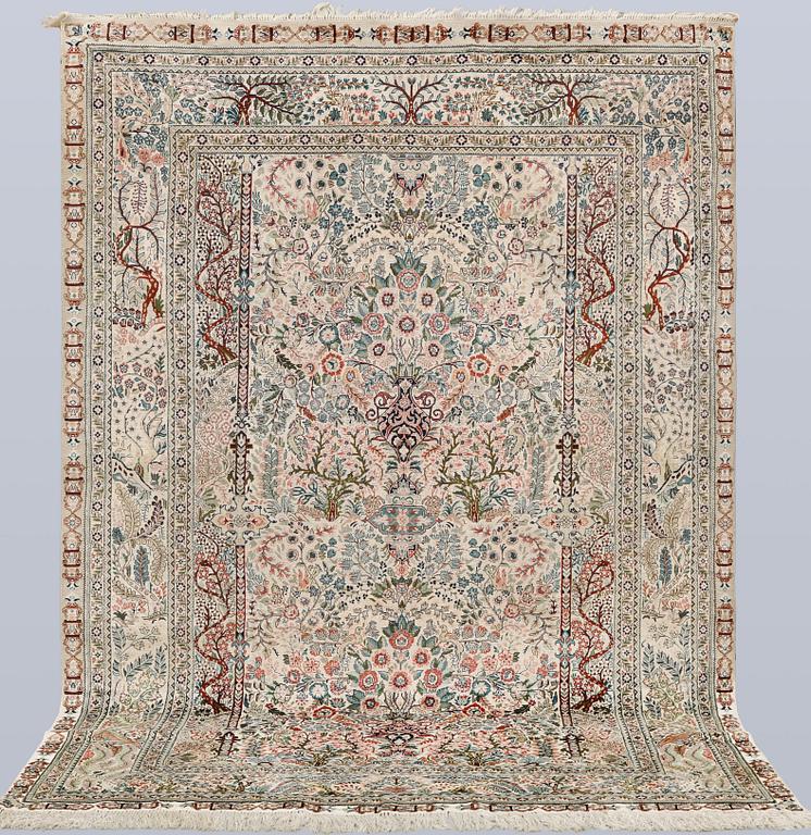Matta, silke, orientalisk, ca 184 x 116 cm.