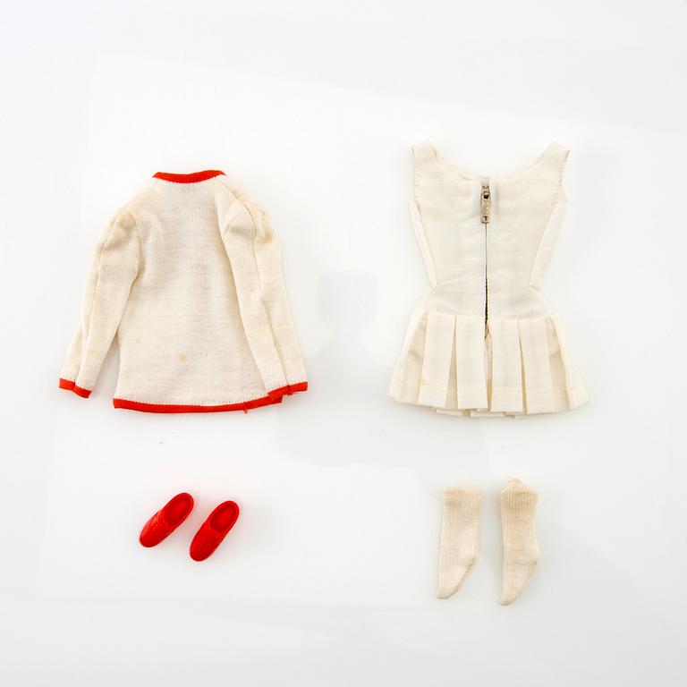 Barbie clothes 5 sets. Vintage including "American Airlines stewardess" Mattel 1960s. "Tennis anyone?" Mattel 1960s.