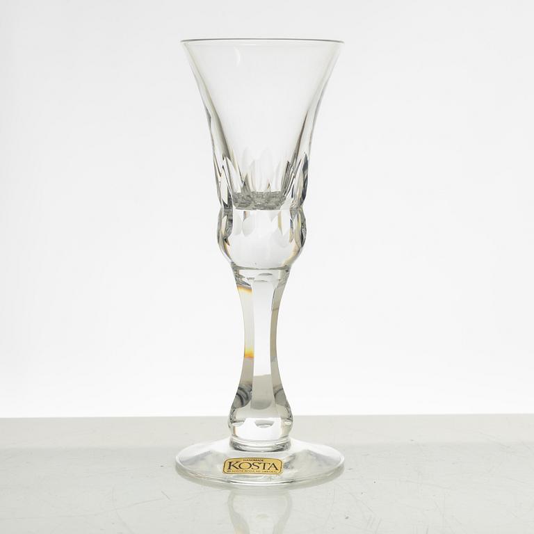 Göran Wärff, a 46 piece "Prince" glass service, Kosta Boda, Sweden, end of the 20th century.