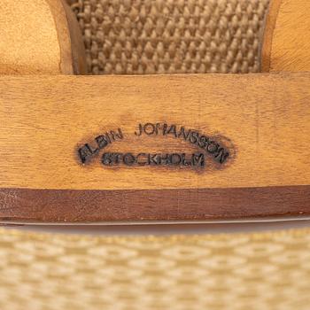 Carl Malmsten, a rare set of six chairs, Cabinetmaker Albin Johansson, Stockholm, 1946.