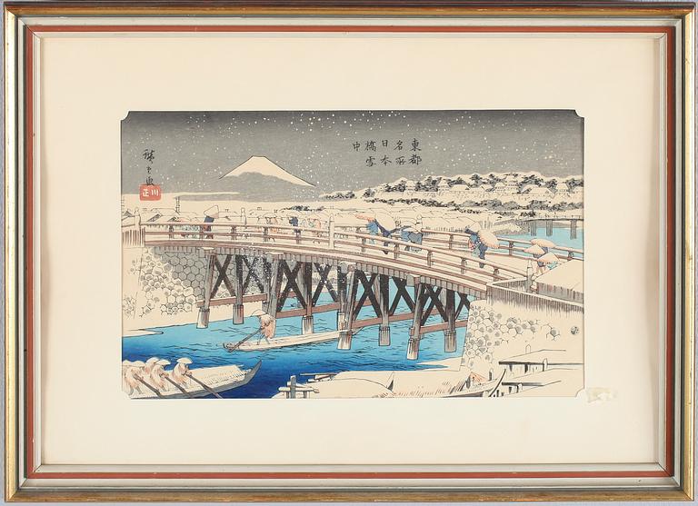 TRÄSNITT, 2 st, Japan, 1900-tal.