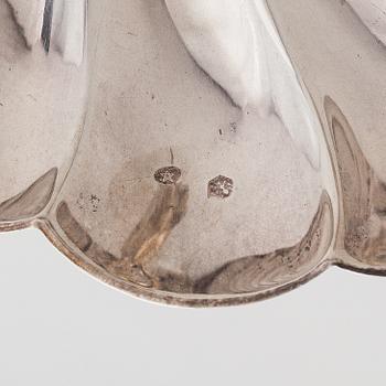 A scalloped silver dish, Pasgorcy, Madrid, Spain, after 1934.