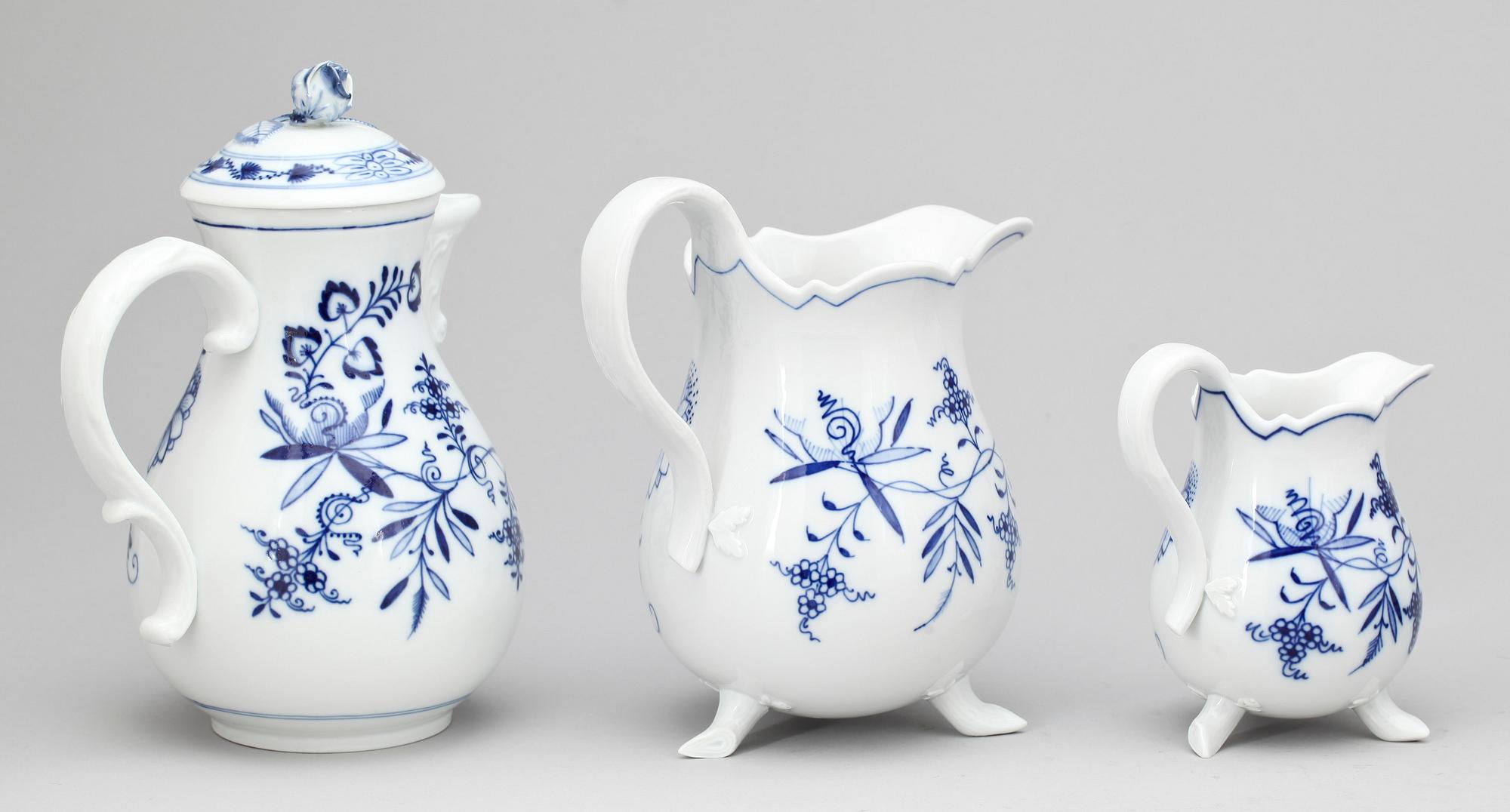 SERVISDELAR, 18 delar. Porslin. Meissen.
