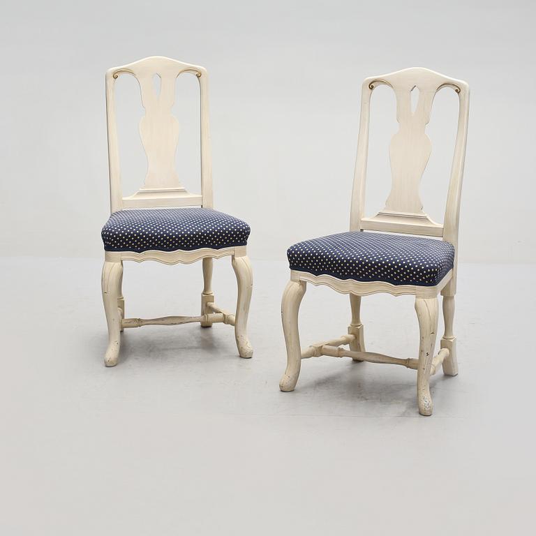 STOLAR, ett par, senbarockstil, 1900-talets slut.
