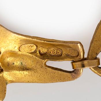 Helky Juvonen, Armband, 14K guld. Westerback, Helsingfors 1973.