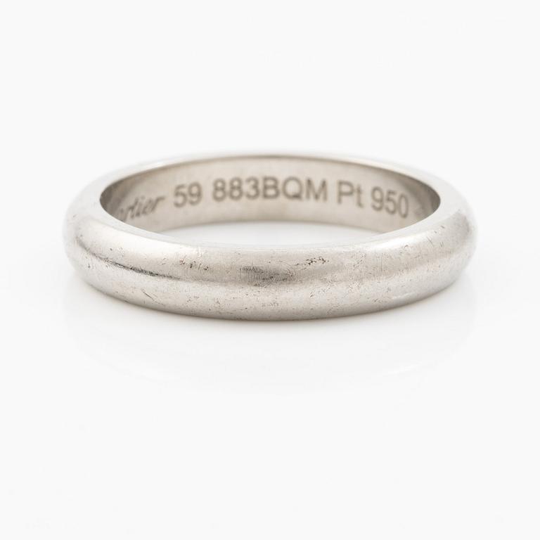 Cartier, ring, wedding band, platinum.