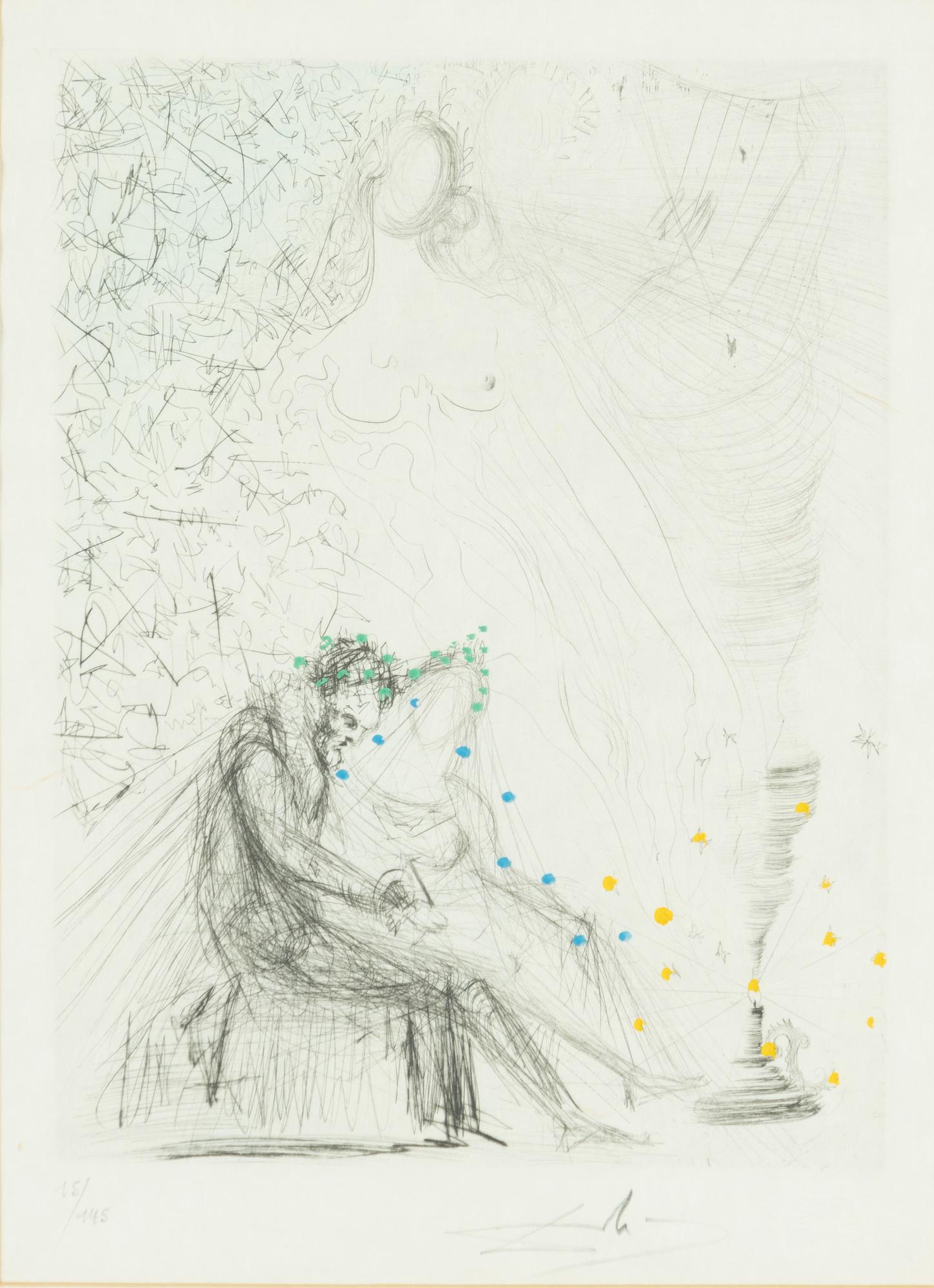 Salvador Dalí, "Le Coupleà la bougie" From "Les Amours de Cassandre".