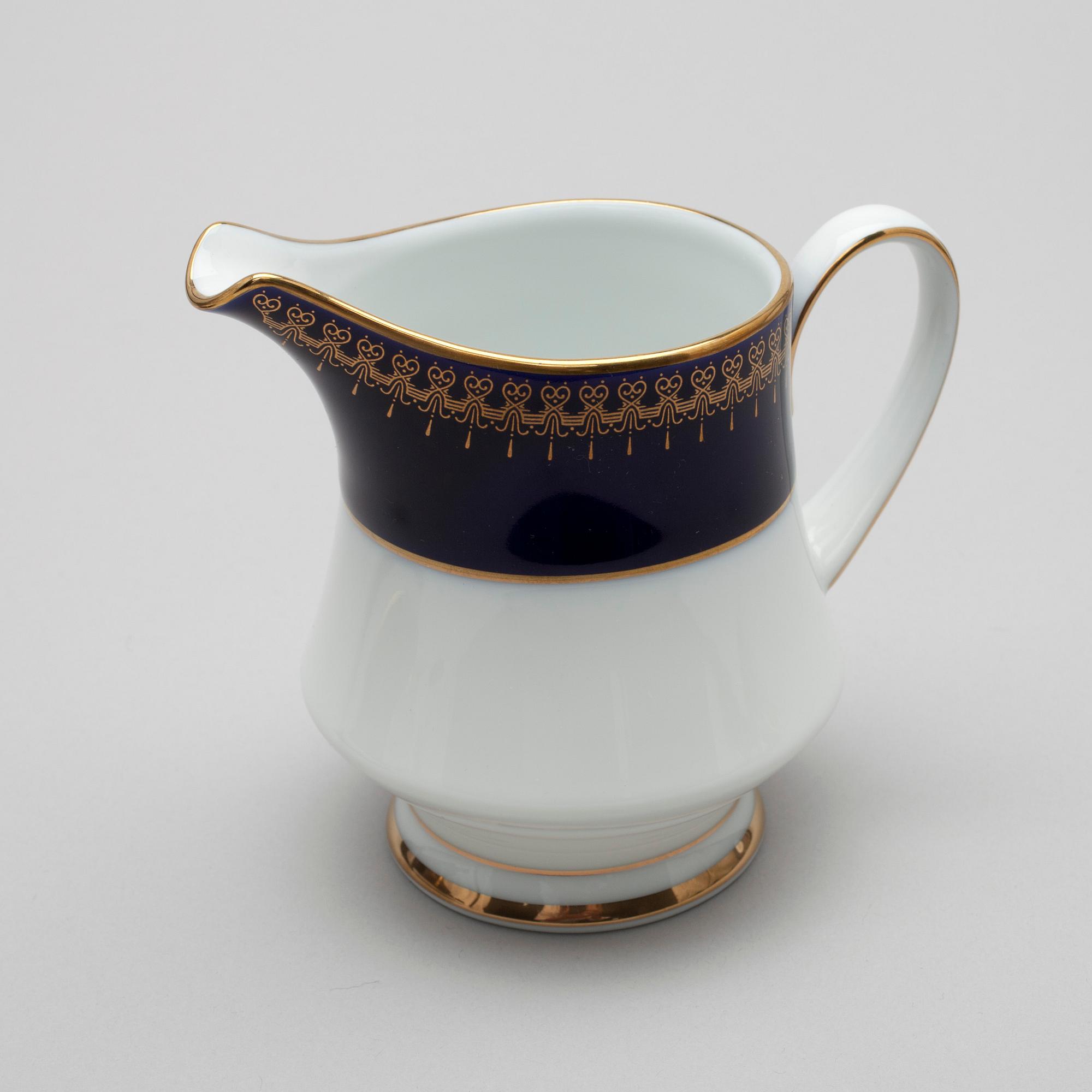 KAFFESERVIS, för 14, porslin, "Romanov" Golden Collection. 1900-talets slut.