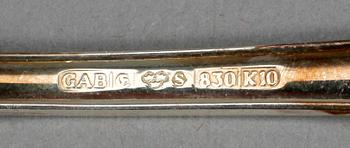 BESTICKSUPPSÄTTNING, 179 delar. Silver. Bl a GAB Stockholm 1984. Tot ca 6675 g.