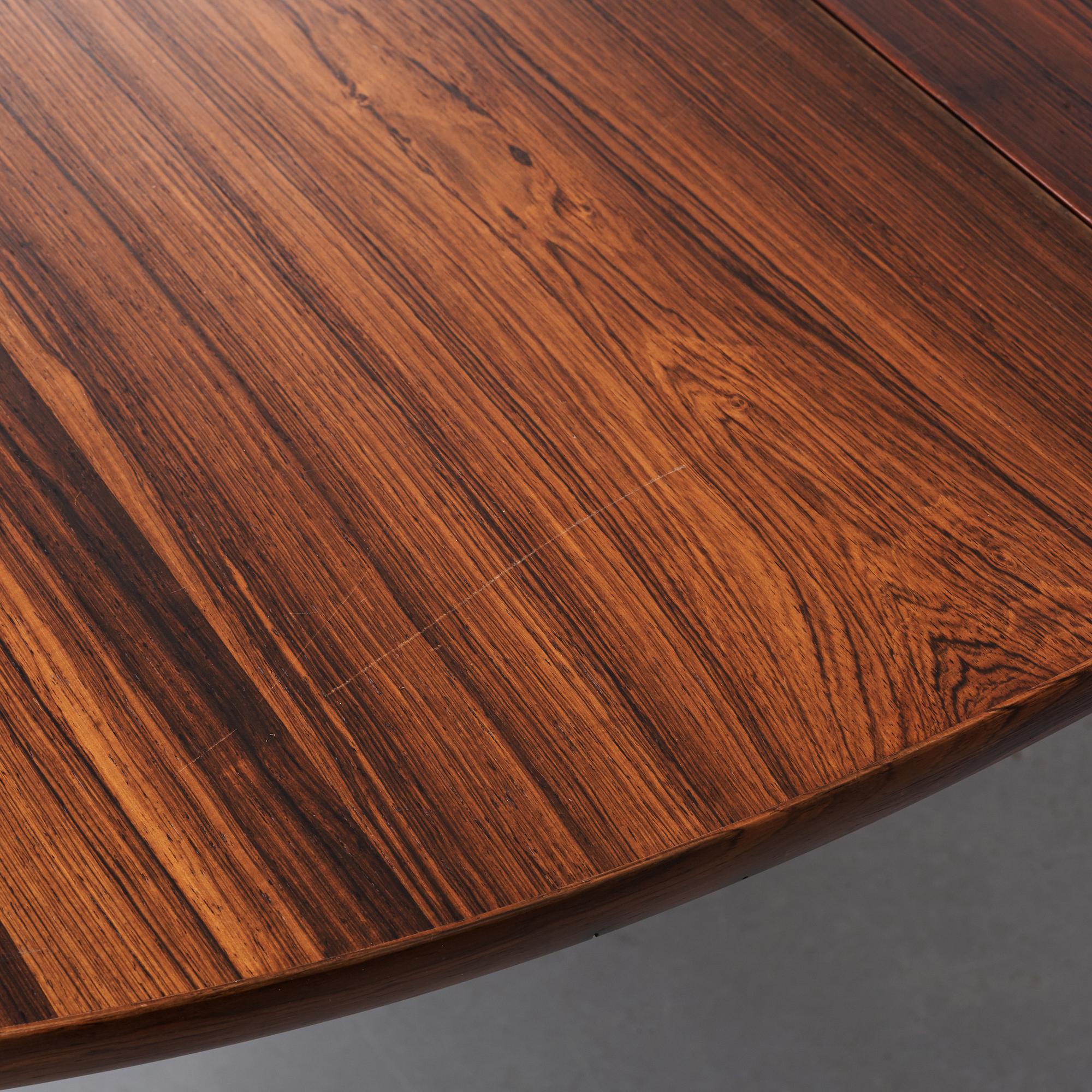 NIELS OLE MØLLER, matbord med sex stolar, modell 78, JL Møller, Danmark 1960-tal.