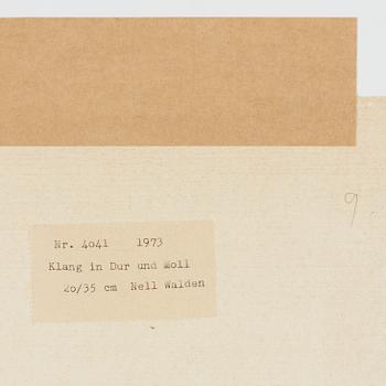NELL WALDEN, blandteknik på papper, signerad och daterad -73.