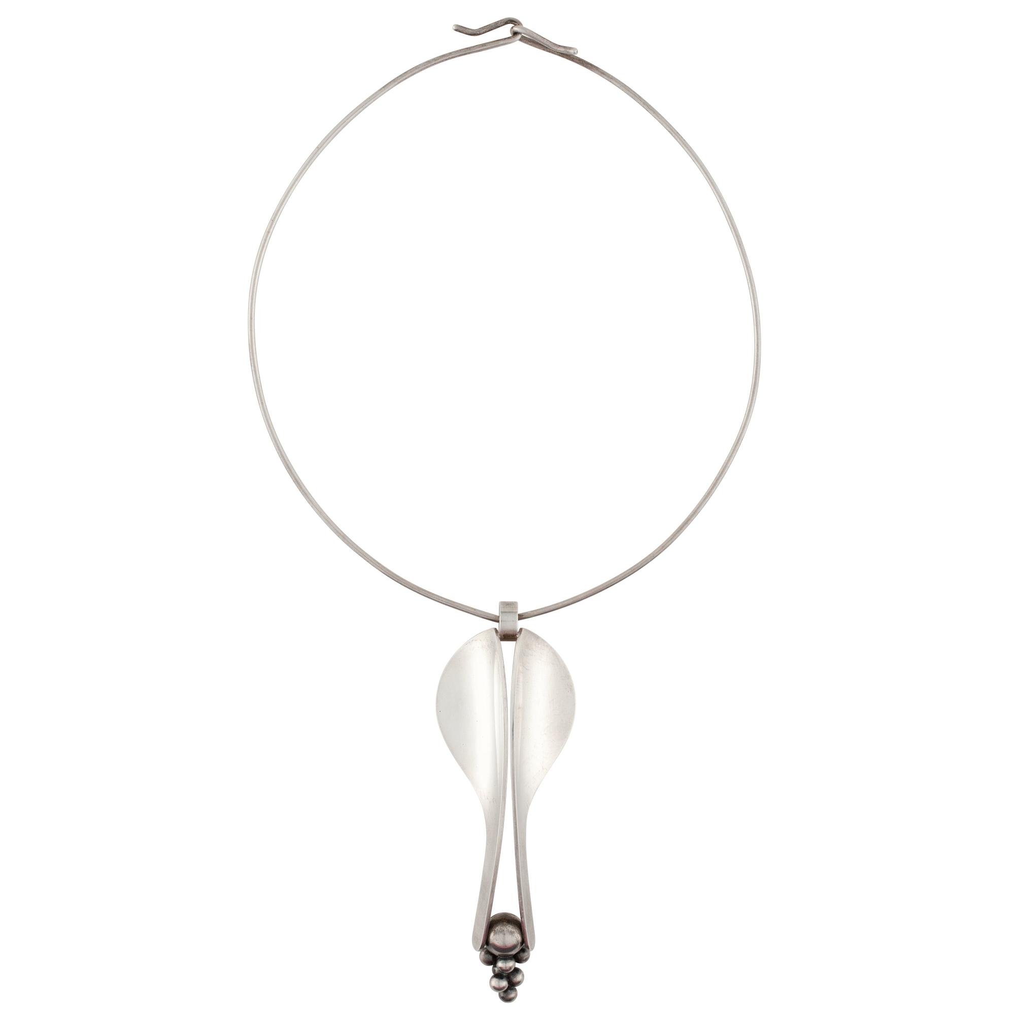 Elis Kauppi, HALSSMYCKE, sterling silver, Kupittaan Kulta, svenska kontrollstämplar.