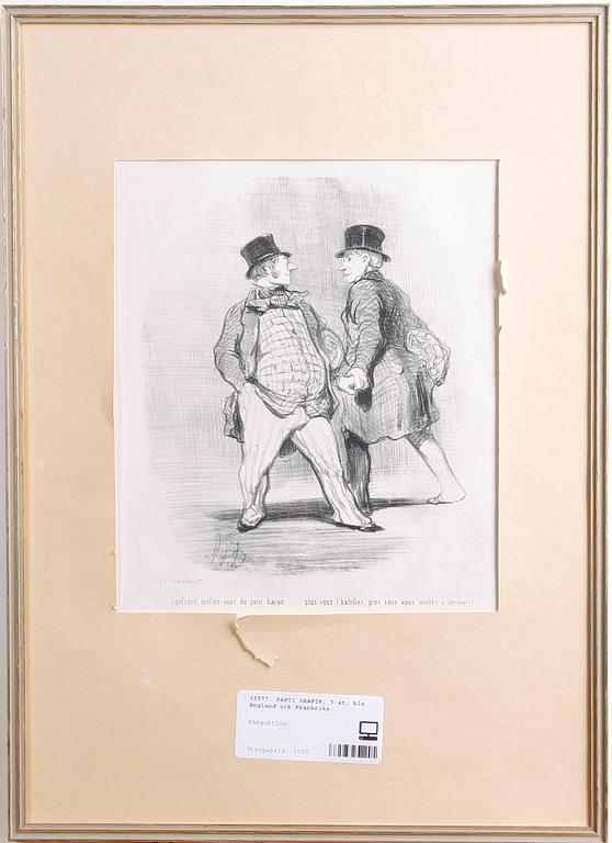 PARTI GRAFIK, 5 st, bla England och Frankrike.