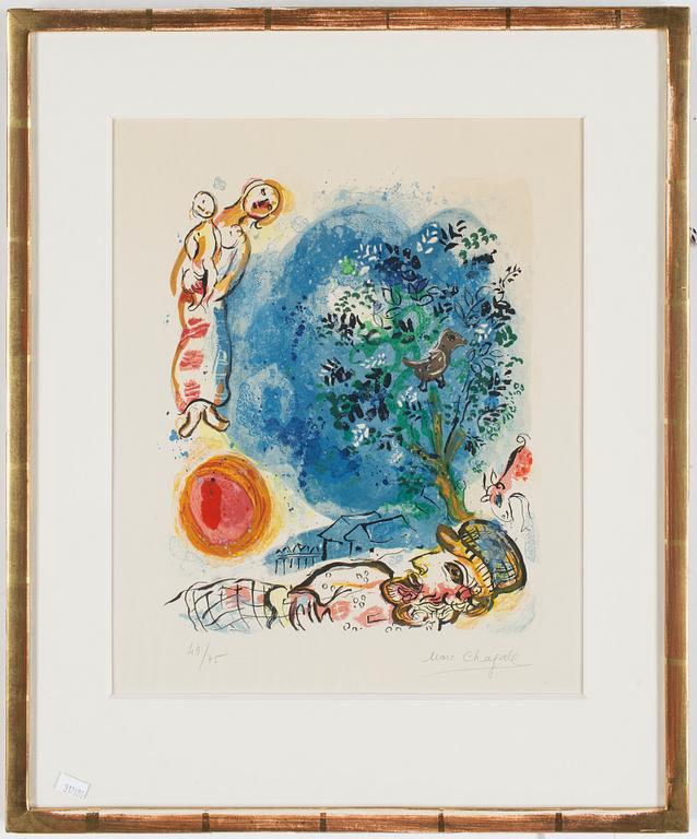 MARC CHAGALL, färglitografi, signerad o numrerad 49/75.