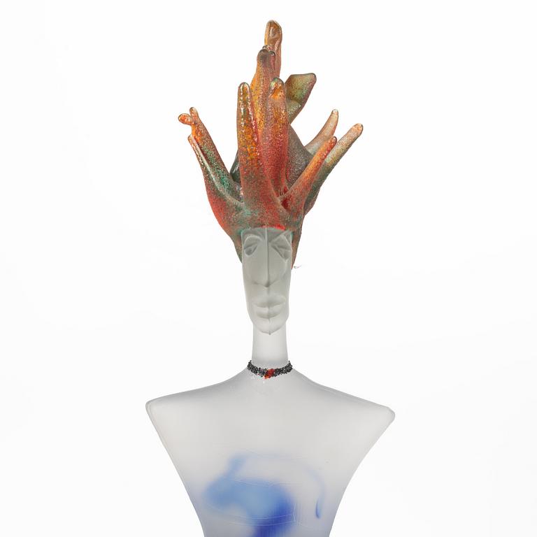 Kjell Engman, a unique glass sculpture, Kosta Boda, signed.