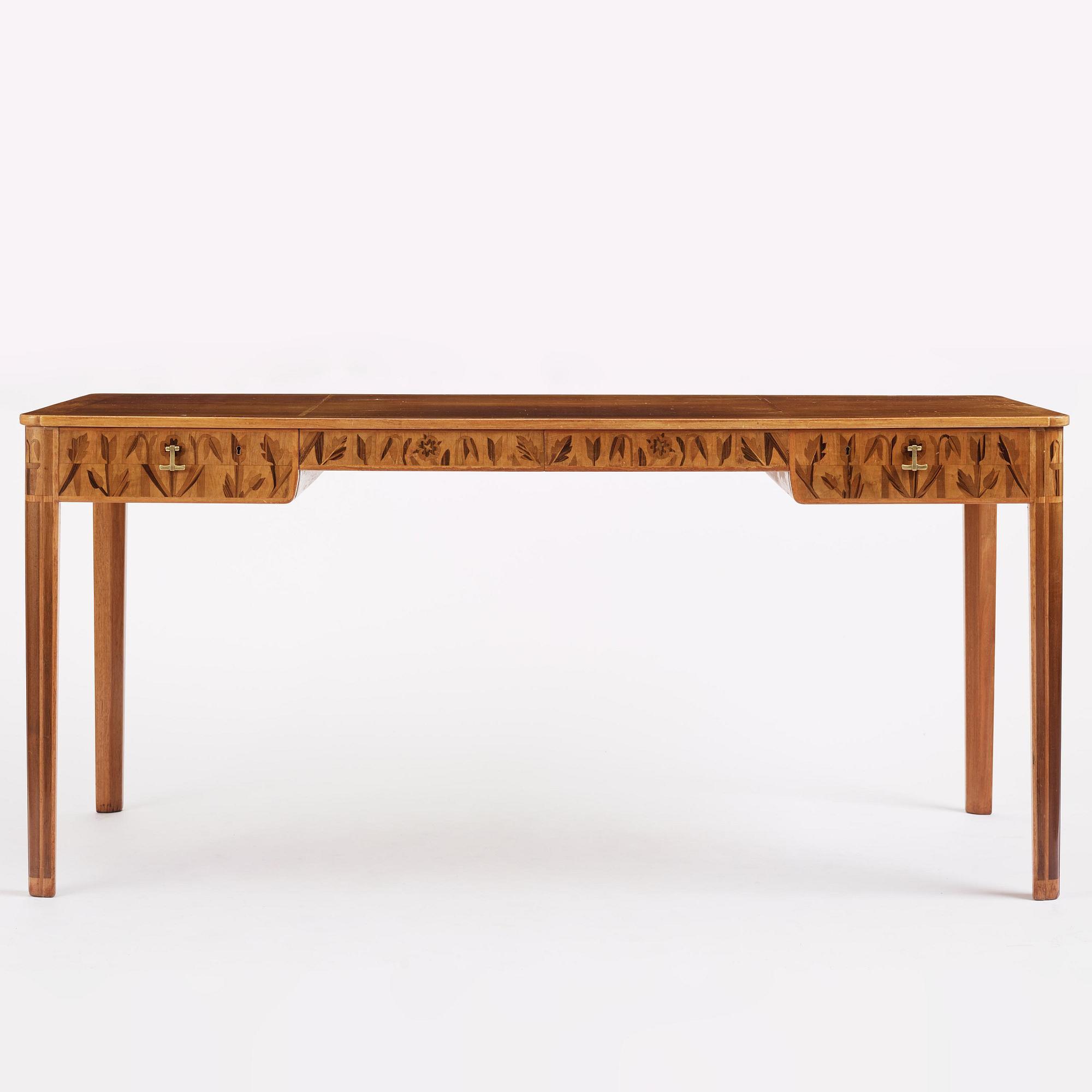 Carl Malmsten, a mahogany desk, Åtvidabergs Industrier, ca 1943.
