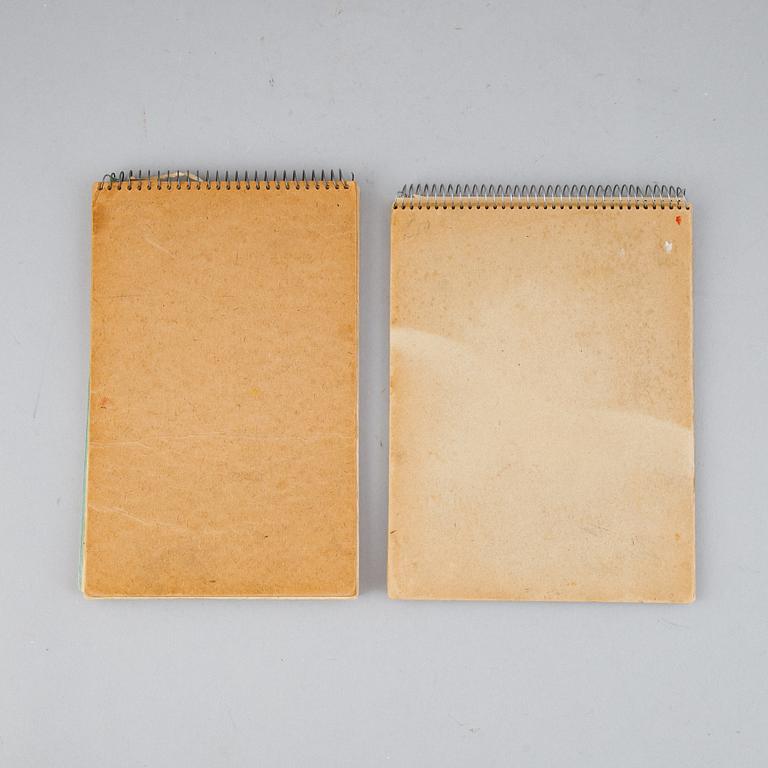 Two sketch books by Carl Kylberg.