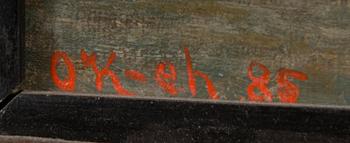 Oscar Kleineh, oil on canvaspanel, signed and dated -85.