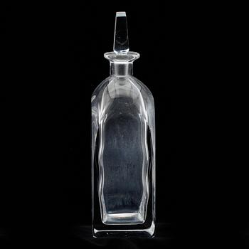 KARAFF med PROPP, glas, Vicke Lindstrand, Orrefors.