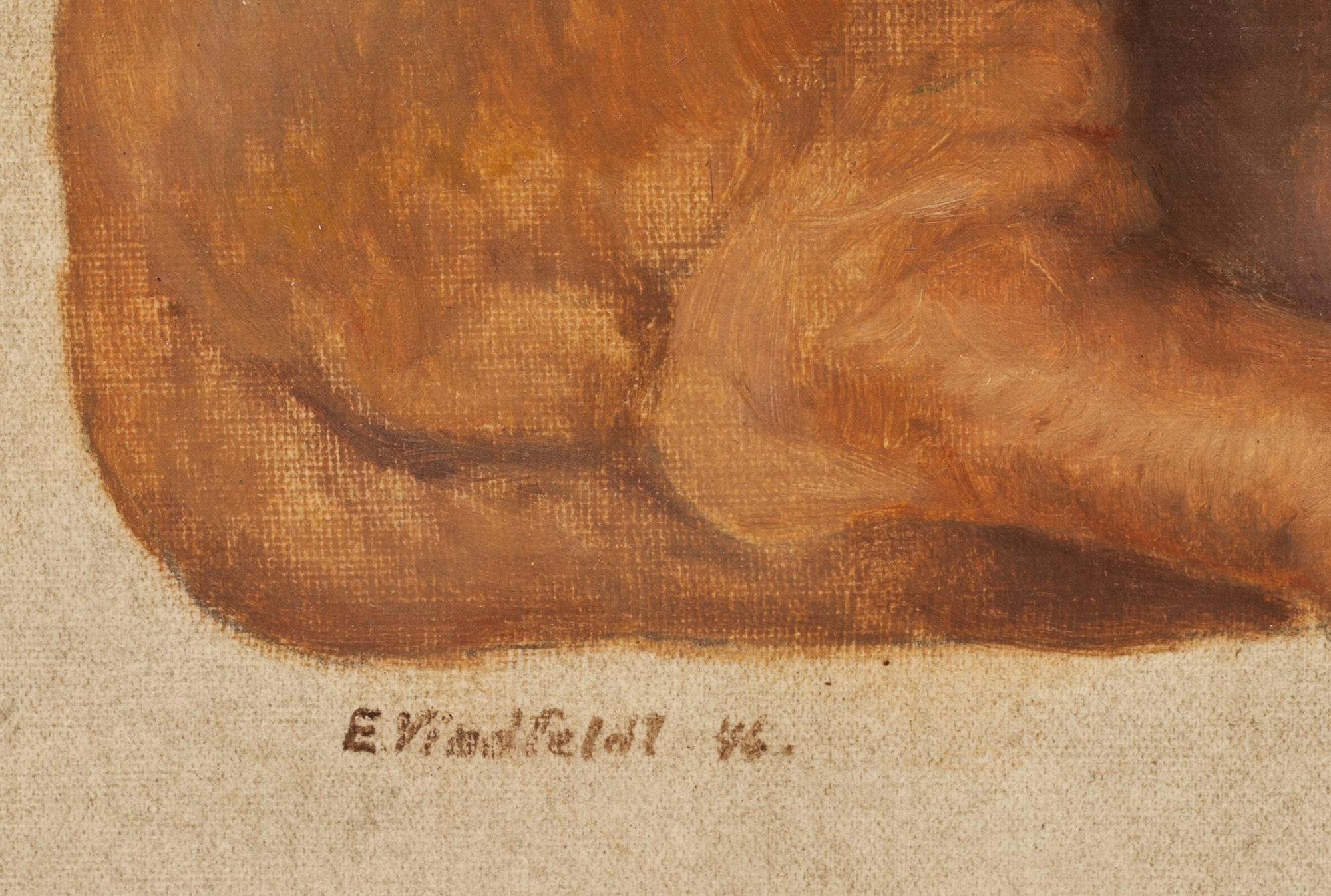 EJNAR VINDFELDT, olja på uppfodrat papper, sign och dat -46.