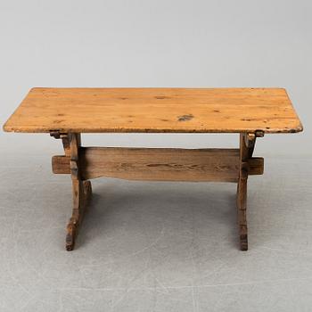 A 18th century pinewood table.