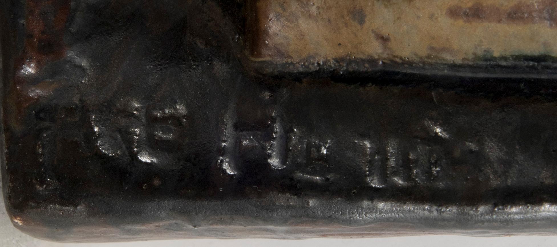 Åke Holm, A stoneware wall relief by Åke Holm, signed.
