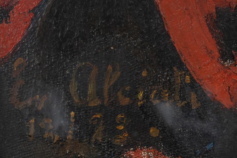 Evangelina Gemma Alciati, oil on canvas, signed and indistingtly dated.