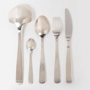 Jacob Ängman, a 49-piece silver cutlery service, 'Rosenholm', GAB, Eskilstuna, 1975-79.