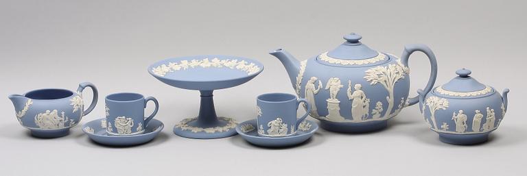 SERVISDELAR, 6 st, jasperware, Wedgwood, England, 1900-talets andra hälft.