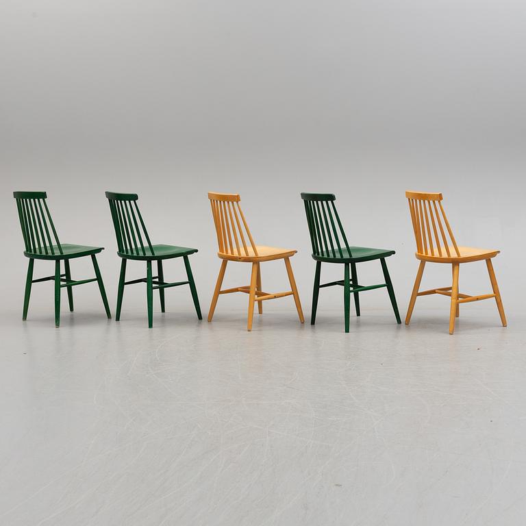 Three 'Preben' and two 'Per' chairs from IKEA, 1970s/1980s.