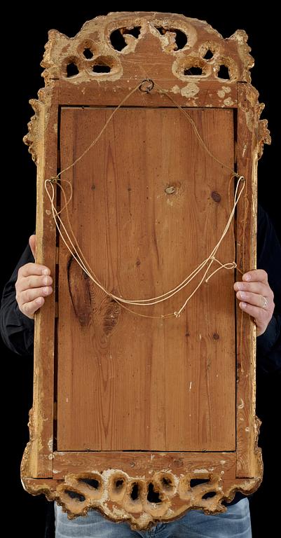 A Swedish Rococo 18th century mirror, dated 1769.