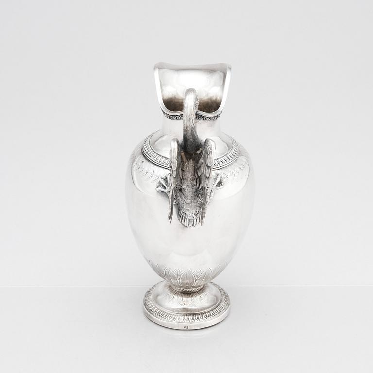 A French ewer, silver, mark of Jean-Baptiste-Claude Odiot (Paris 1819-1838).