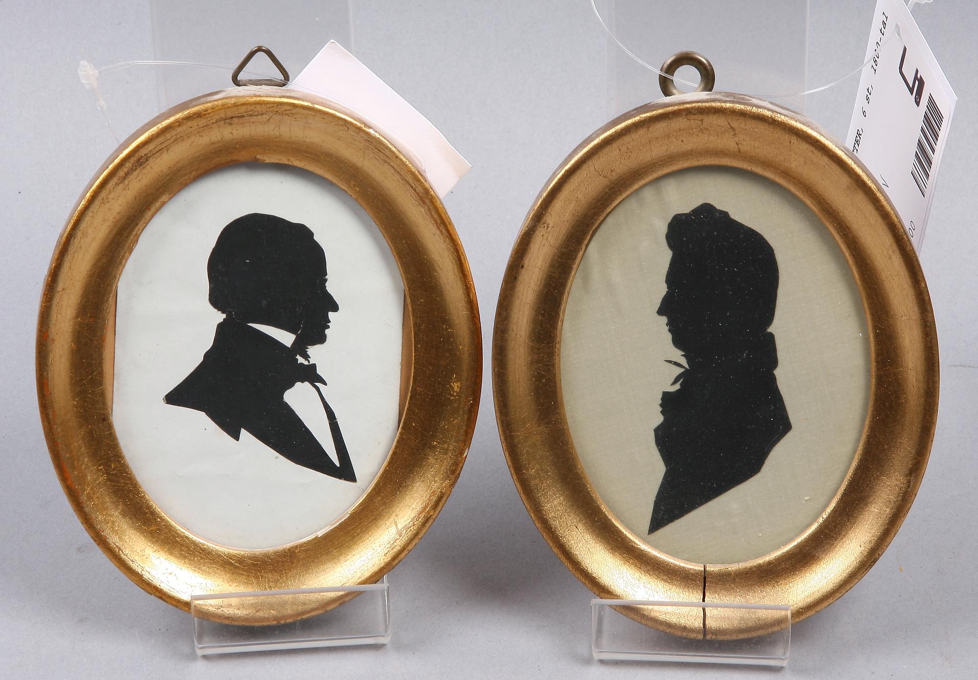 SILUETTER, 6 st, 1800-tal.
