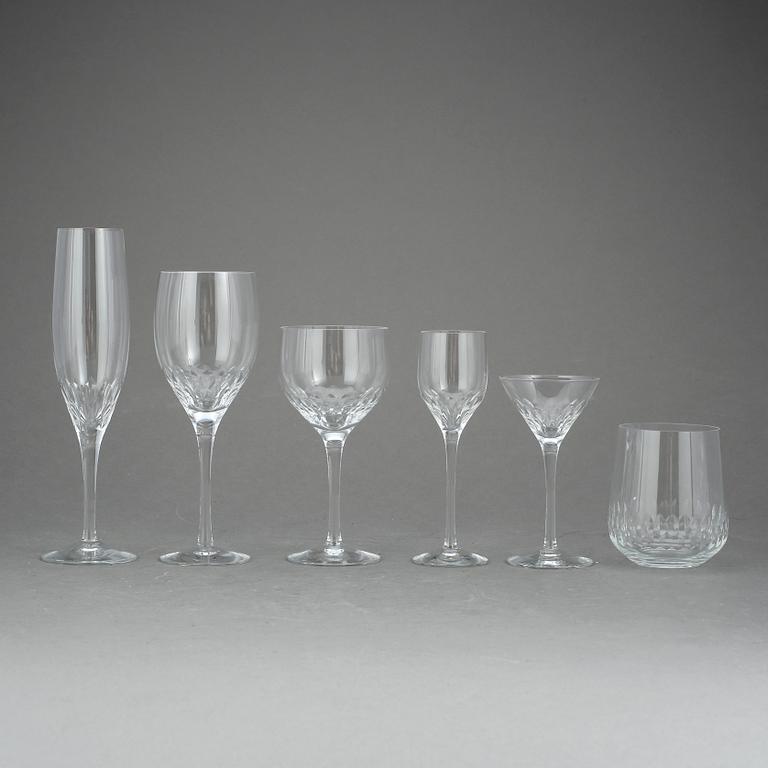 GLASSERVIS, 69 delar, "Prelude", Nils Landberg, Orrefors.