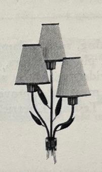 Swedish Modern, lampetter, ett par, 1940-50-tal.