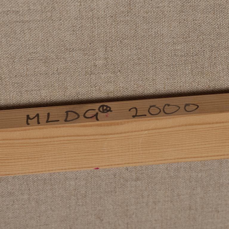 MARIANNE LINDBERG DE GEER, oil  and vax on canvas, signed MLDG and dated 2000 on verso.