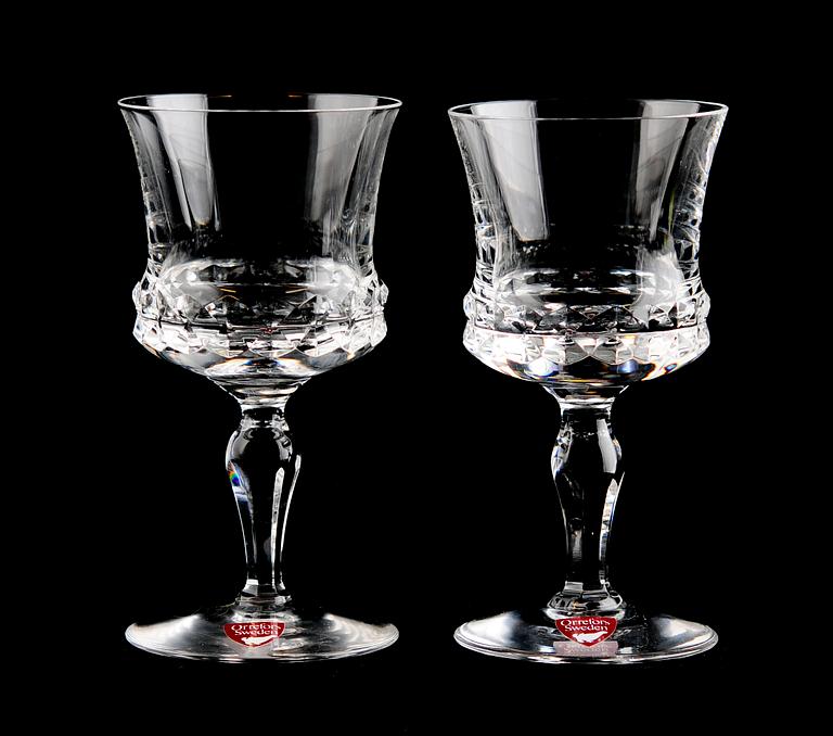 STARKVINSGLAS, 6 st, "Silvia", Ingeborg Lundin, Orrefors.