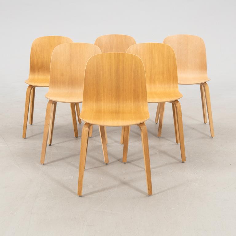 Mika Tolvonen chairs, six 'Visu' pieces for Muuto Denmark, 21st century.