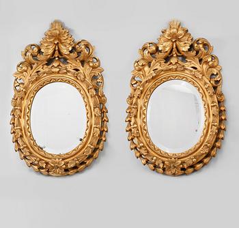 SPEGELLAMPETTER, ett par, barockstil, 1800-tal.