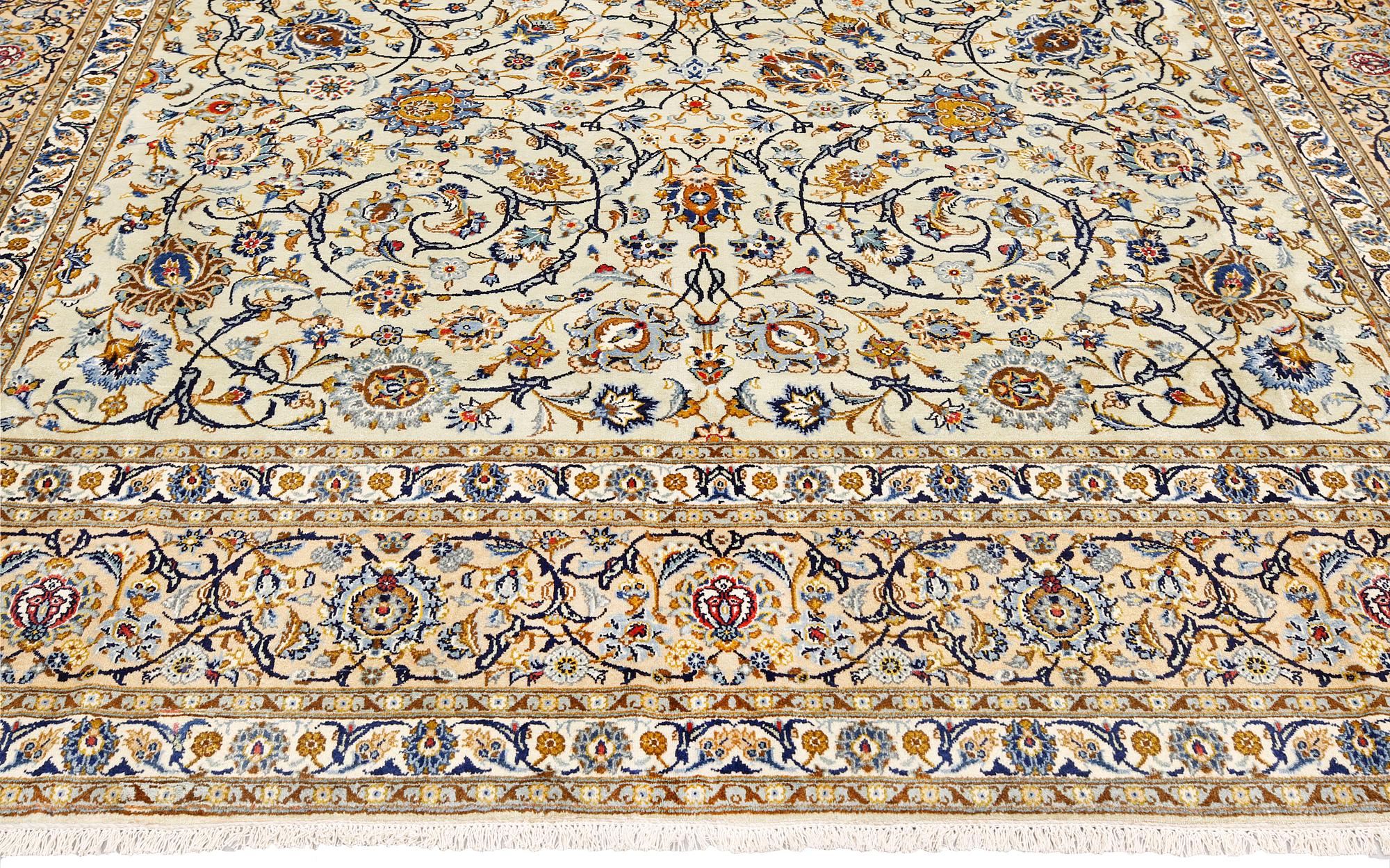 A Keshan carpet, c. 402 x 300 cm.