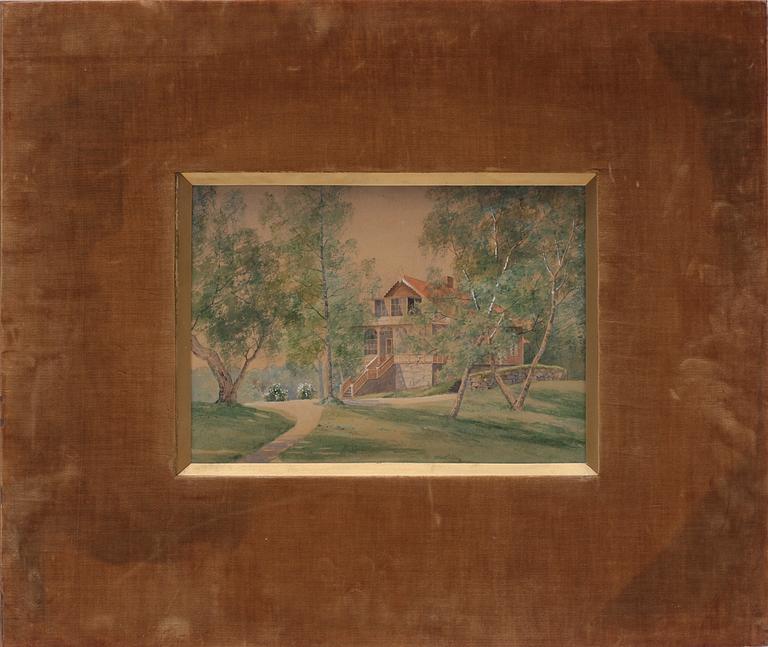 OKÄND KONSTNÄR, akvarell, sekelskiftet 1900.