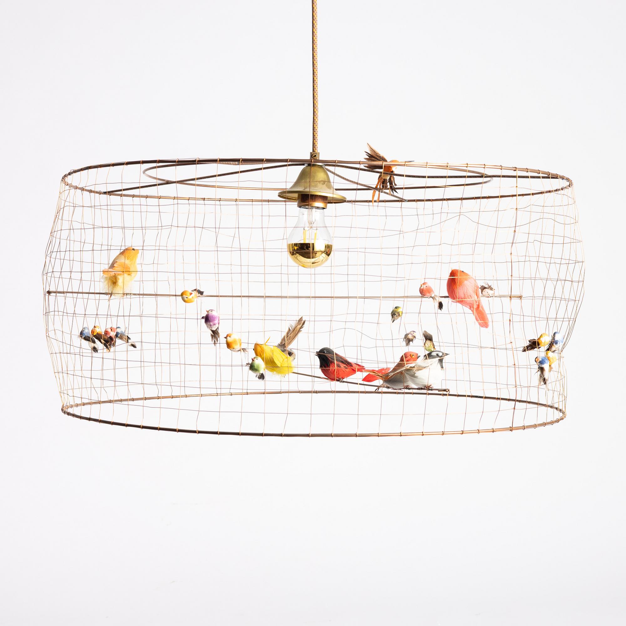 Mathieu Challières, ceiling lamp, "Suspension Demi-Grande Volière", Challières, France.