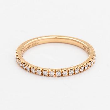 Bulgari, sormus, puoliallianssi, 18K kultaa ja timantteja.