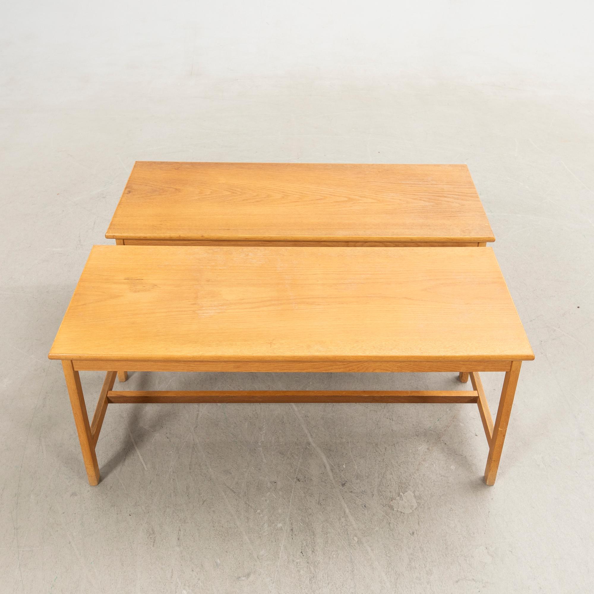 Benches, a pair, later part of the 20th century.