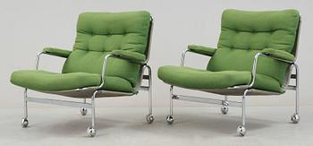 FÅTÖLJER, ett par, "Karin", Bruno Mathsson för Dux.