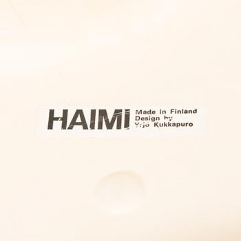 YRJÖ KUKKAPURO, a pair late 1960's '417P' armchairs for Haimi.