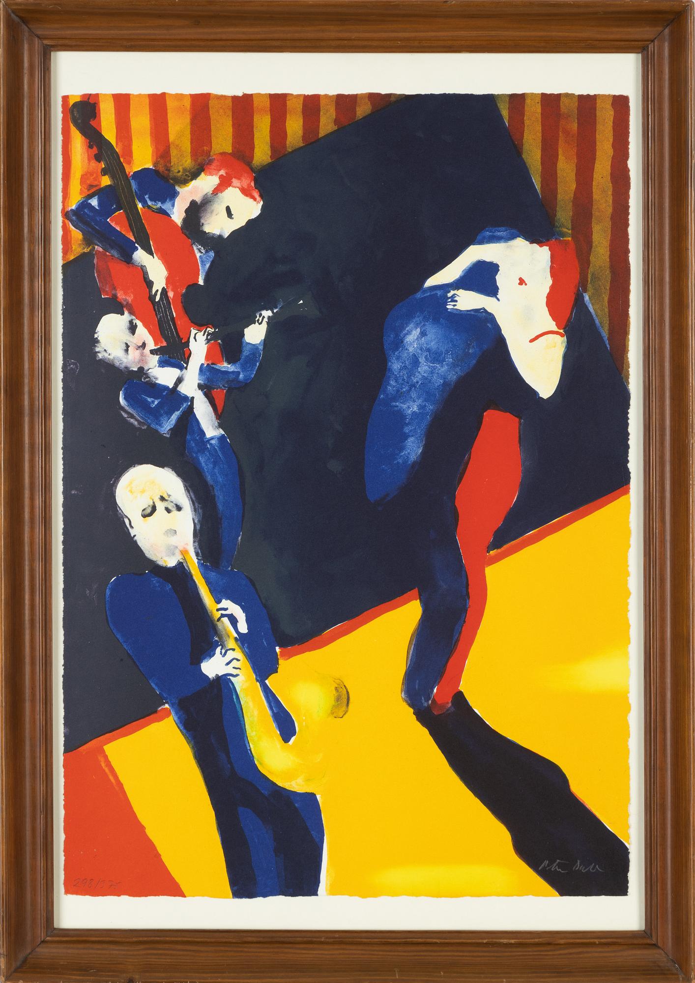 Peter Dahl, lithograph in colours, signed Peter Dahl and numbered 298 x 375 in pencil.