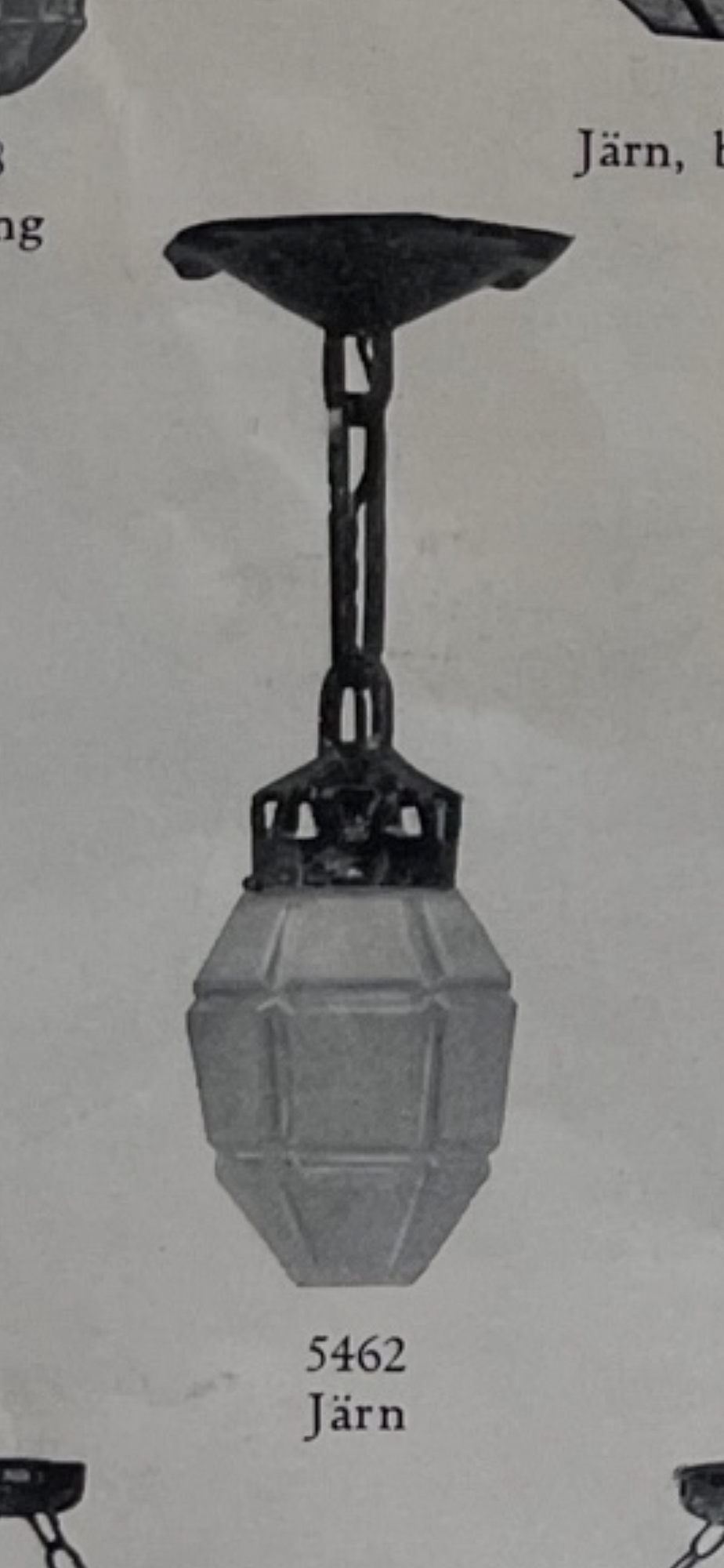 Arvid Böhlmarks Lampfabrik, a ceiling lamp model "5462", Stockholm, 1920s.