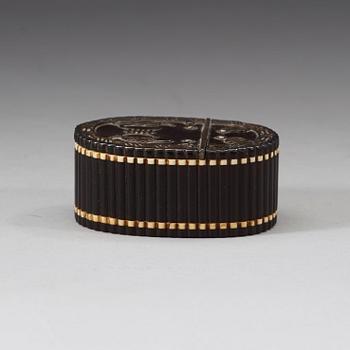 SNUSDOSA, hardwood. Qing dynasti, 1800-tal.